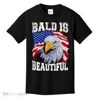 Bald Is Beautiful 4th Of July Independence Day Bald Eagle Kids T-Shirt thumb 0