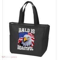 Bald Is Beautiful 4th Of July Independence Day Bald Eagle Tote Bag thumb 3