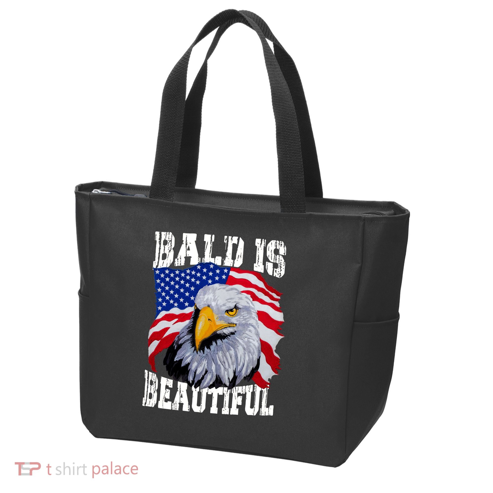 Bald Is Beautiful 4th Of July Independence Day Bald Eagle Tote Bag