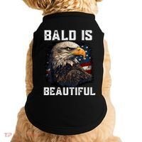 Bald Is Beautiful 4th Of July Independence Day Bald Eagle Doggie Tank thumb 0