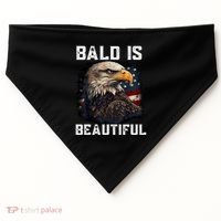 Bald Is Beautiful 4th Of July Independence Day Bald Eagle USA-Made Doggie Bandana thumb 0