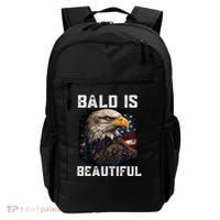 Bald Is Beautiful 4th Of July Independence Day Bald Eagle Backpack thumb 0