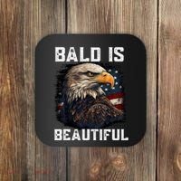 Bald Is Beautiful 4th Of July Independence Day Bald Eagle Coaster thumb 0