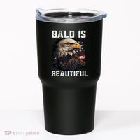 Bald Is Beautiful 4th Of July Independence Day Bald Eagle Tumbler thumb 0