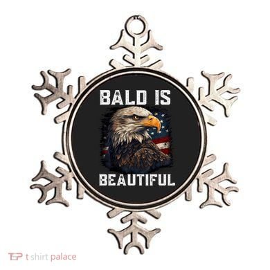 Bald Is Beautiful 4th Of July Independence Day Bald Eagle Ornament