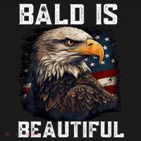 Bald Is Beautiful 4th Of July Independence Day Bald Eagle Ornament thumb 1