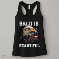Bald Is Beautiful 4th Of July Independence Day Bald Eagle Women's Tank Top thumb 3