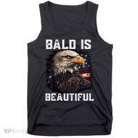 Bald Is Beautiful 4th Of July Independence Day Bald Eagle Tank Top thumb 0