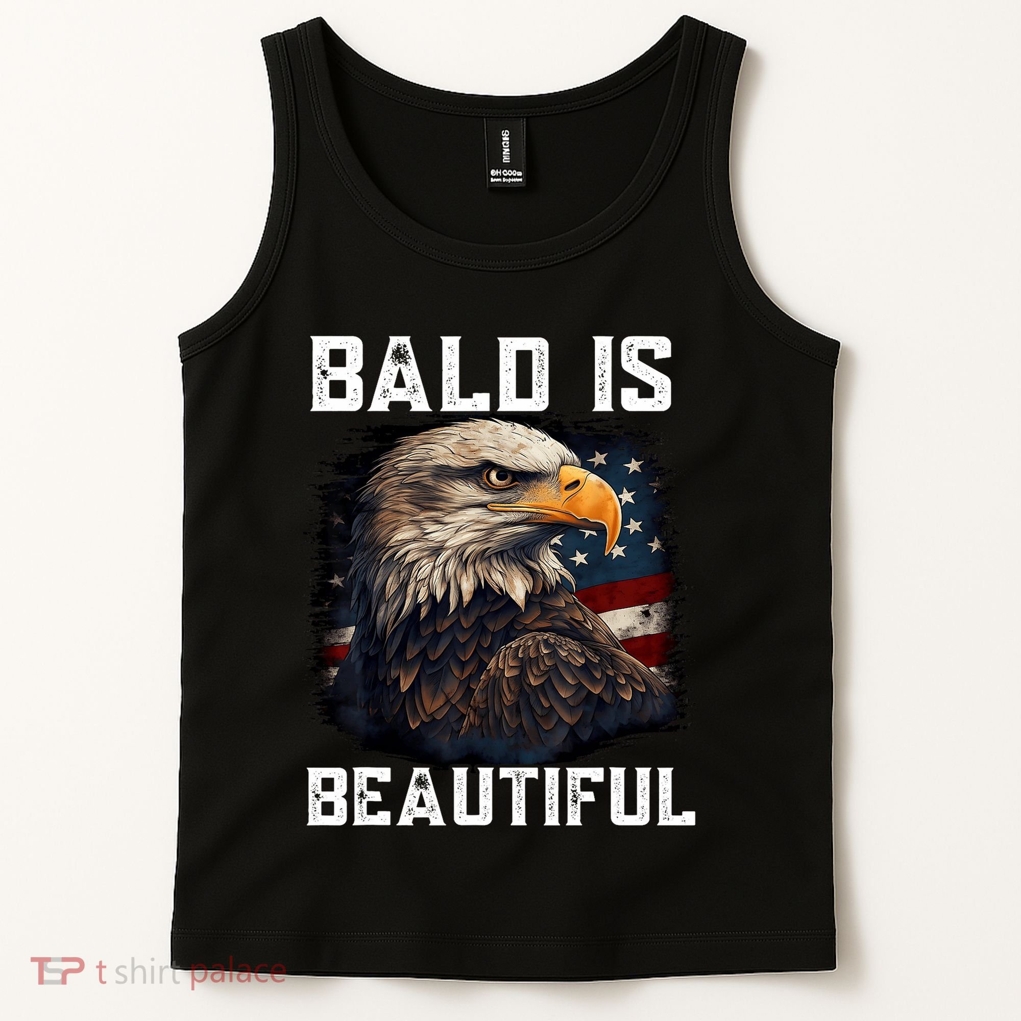 Bald Is Beautiful 4th Of July Independence Day Bald Eagle Tank Top