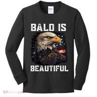 Bald Is Beautiful 4th Of July Independence Day Bald Eagle Kids Long Sleeve Shirt thumb 0