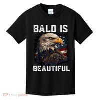 Bald Is Beautiful 4th Of July Independence Day Bald Eagle Kids T-Shirt thumb 0