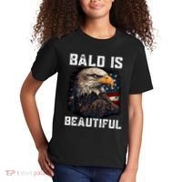 Bald Is Beautiful 4th Of July Independence Day Bald Eagle Kids T-Shirt thumb 2