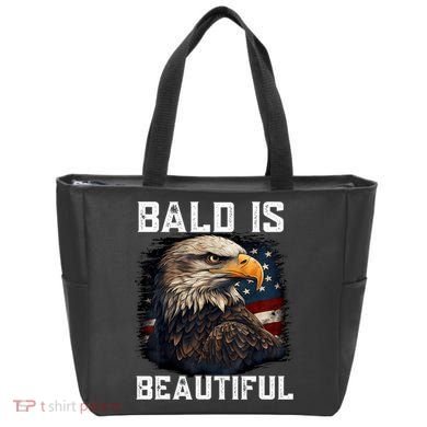 Bald Is Beautiful 4th Of July Independence Day Bald Eagle Tote Bag