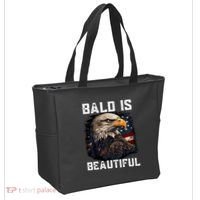 Bald Is Beautiful 4th Of July Independence Day Bald Eagle Tote Bag thumb 2