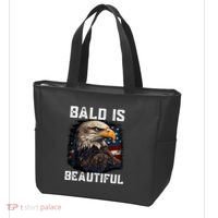 Bald Is Beautiful 4th Of July Independence Day Bald Eagle Tote Bag thumb 3