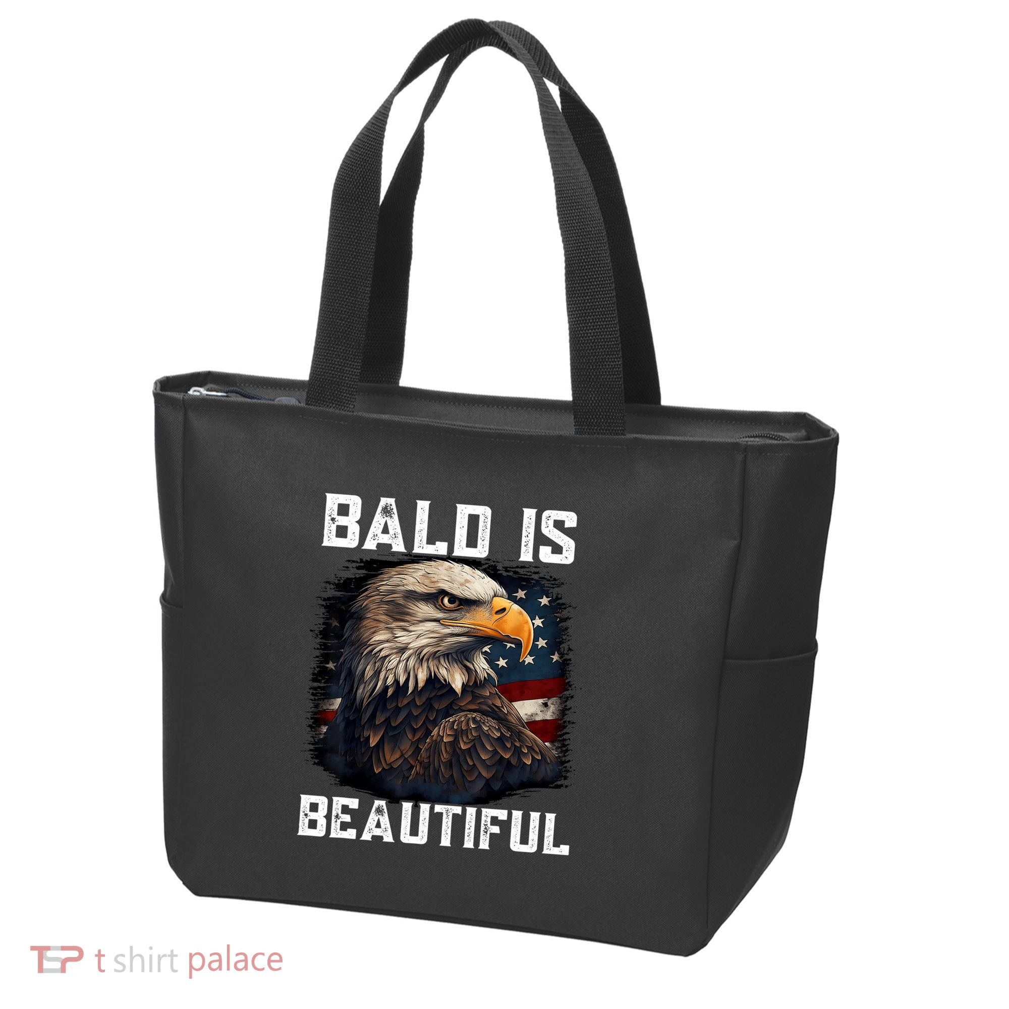 Bald Is Beautiful 4th Of July Independence Day Bald Eagle Tote Bag