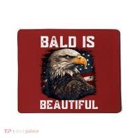 Bald Is Beautiful 4th Of July Independence Day Bald Eagle Mousepad thumb 0