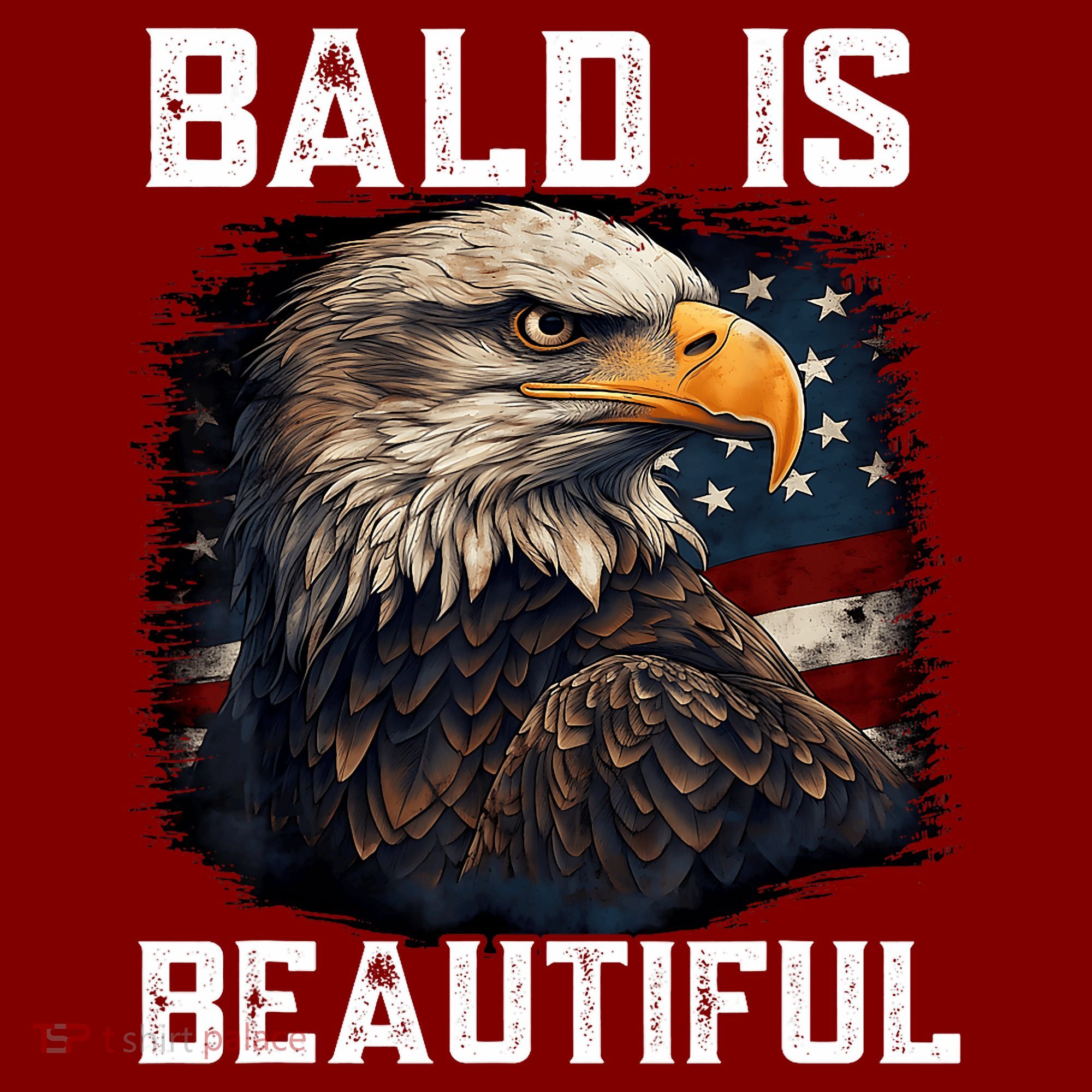 Bald Is Beautiful 4th Of July Independence Day Bald Eagle Mousepad