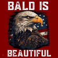 Bald Is Beautiful 4th Of July Independence Day Bald Eagle Baby Bodysuit thumb 2