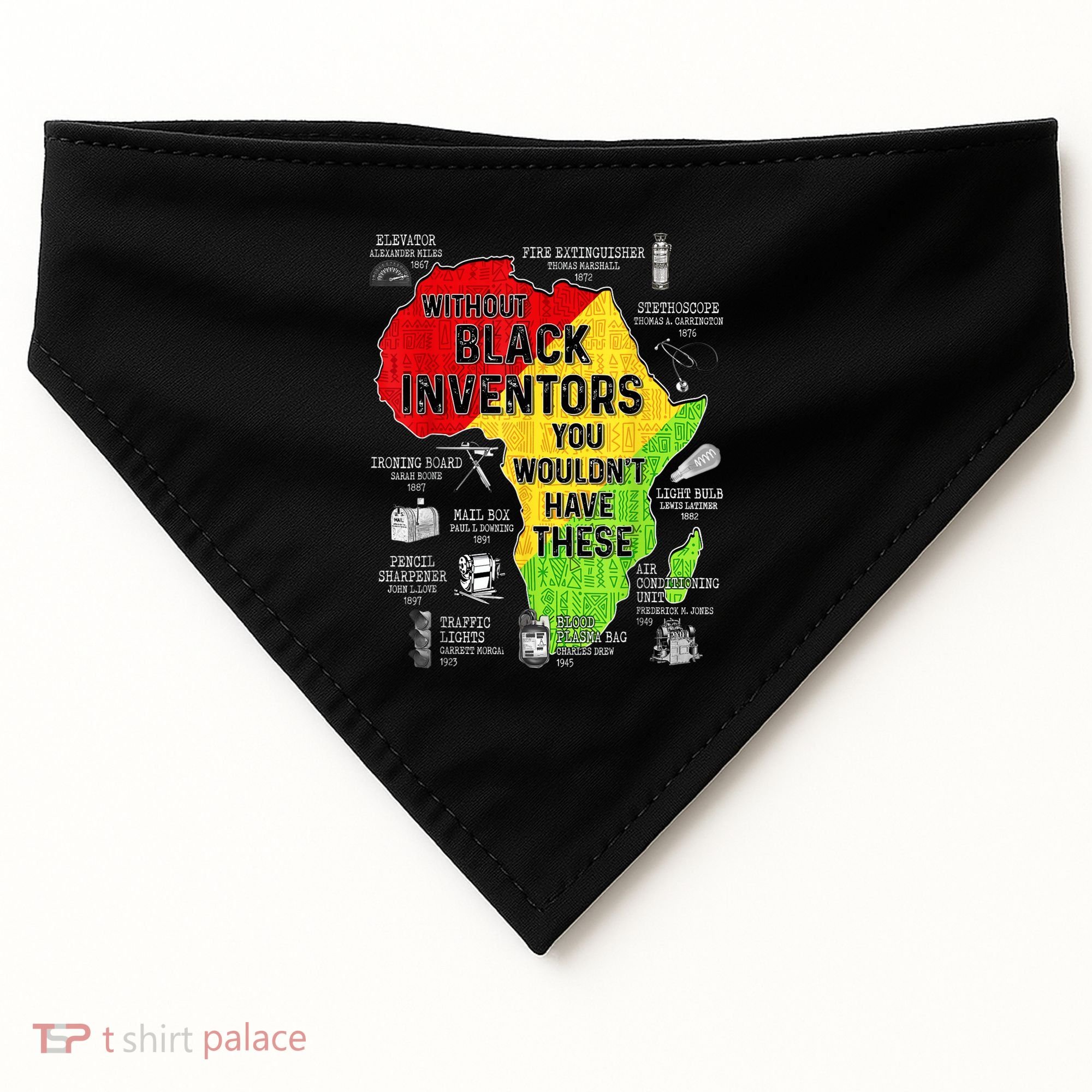 Black Inventors Black Excellence Black History USA-Made Doggie Bandana