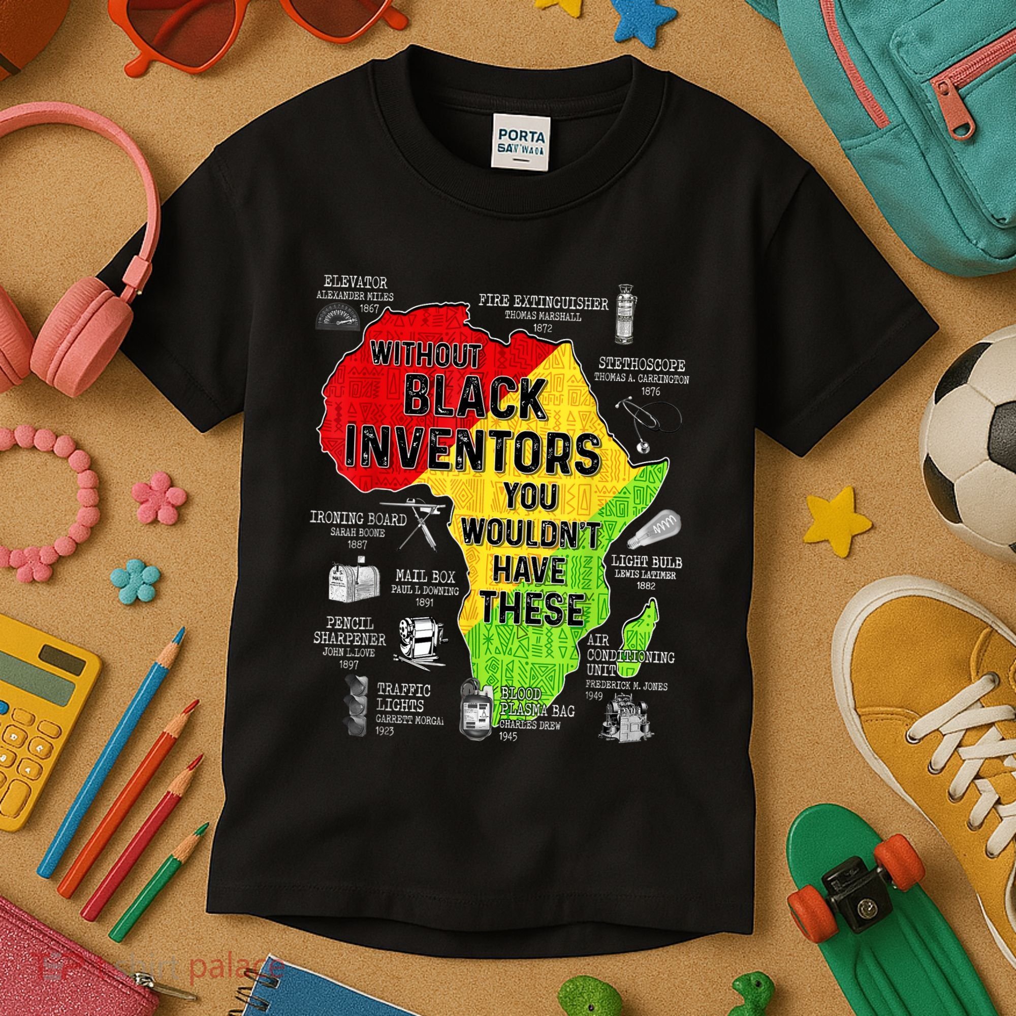 Black Inventors Black Excellence Black History Kids T-Shirt