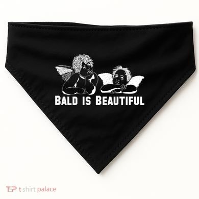 Bald Is Beautiful Angels Black Gift USA-Made Doggie Bandana