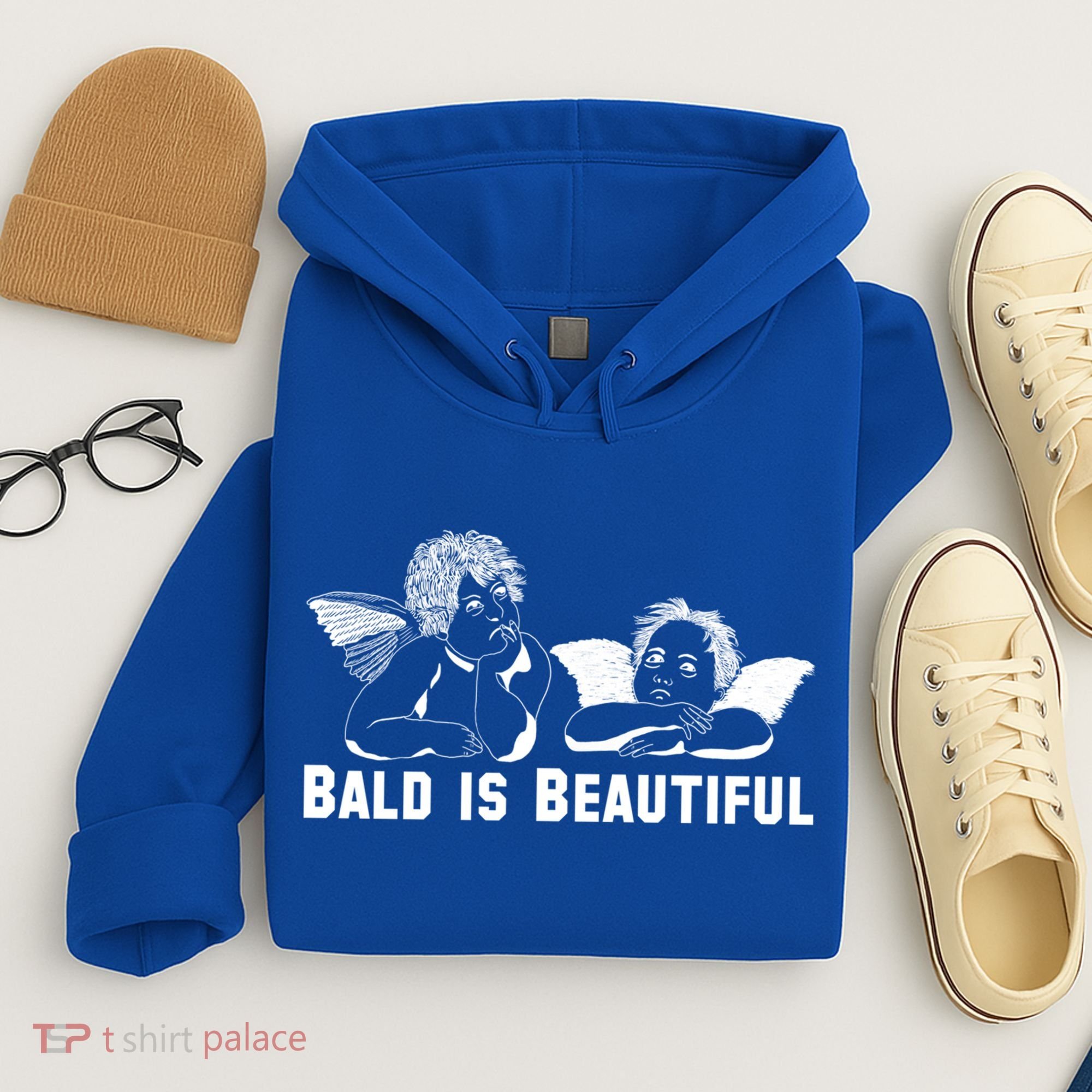 Bald Is Beautiful Angels Black Gift Hoodie