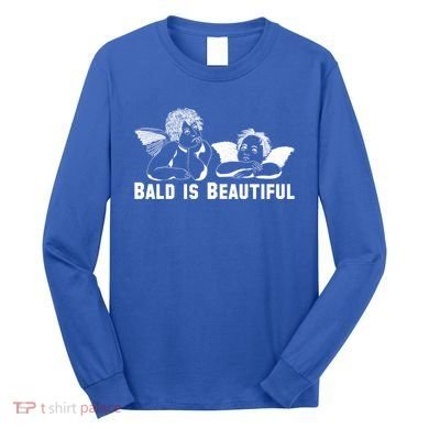 Bald Is Beautiful Angels Black Gift Long Sleeve Shirt