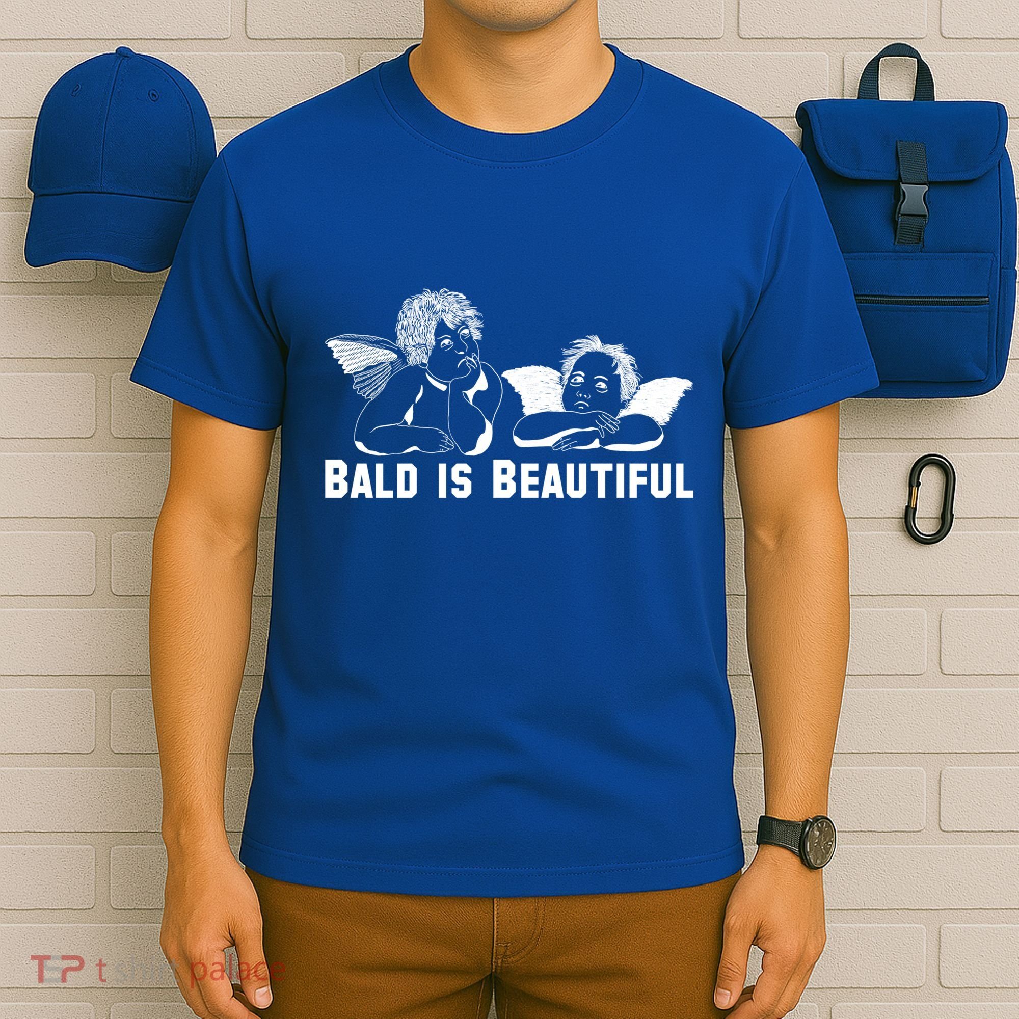 Bald Is Beautiful Angels Black Gift T-Shirt