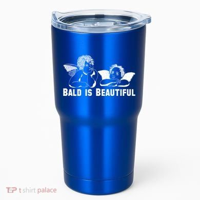 Bald Is Beautiful Angels Black Gift Tumbler