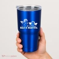 Bald Is Beautiful Angels Black Gift Tumbler thumb 2