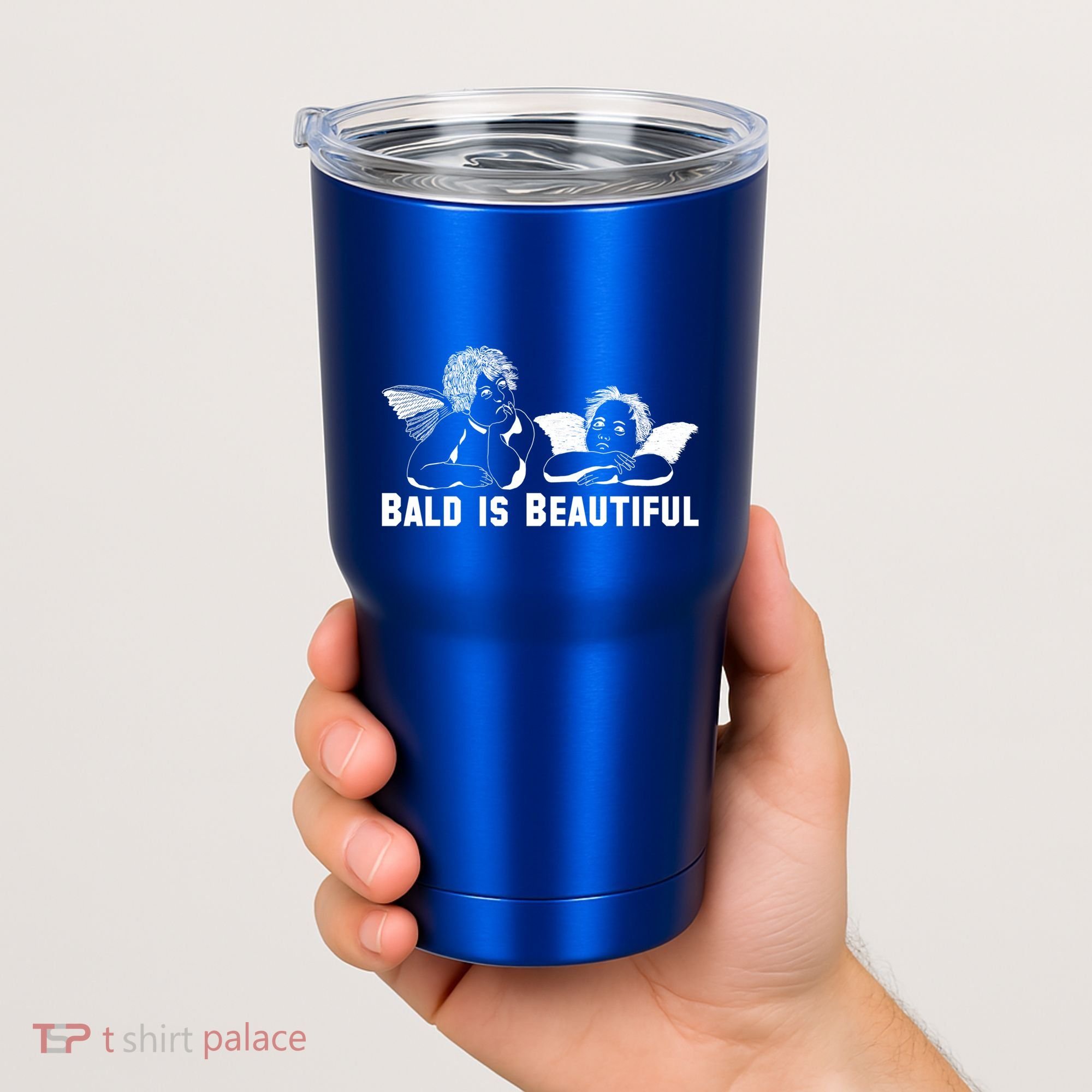 Bald Is Beautiful Angels Black Gift Tumbler