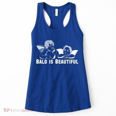 Bald Is Beautiful Angels Black Gift Women's Tank Top