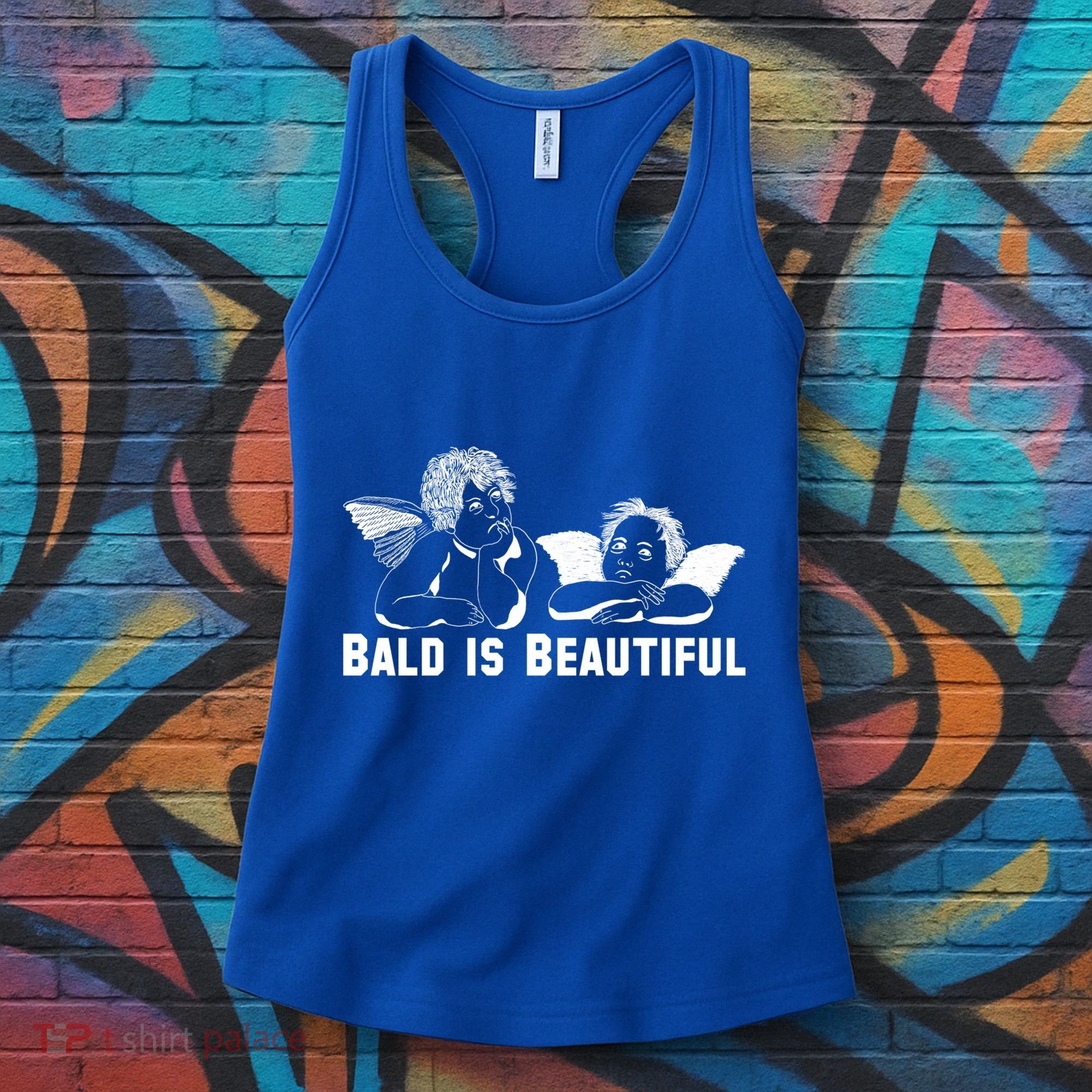 Bald Is Beautiful Angels Black Gift Women's Tank Top