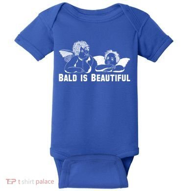 Bald Is Beautiful Angels Black Gift Baby Bodysuit