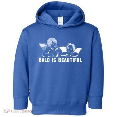 Bald Is Beautiful Angels Black Gift Toddler Hoodie