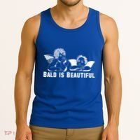 Bald Is Beautiful Angels Black Gift Tank Top thumb 3