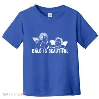 Bald Is Beautiful Angels Black Gift Toddler T-Shirt thumb 0
