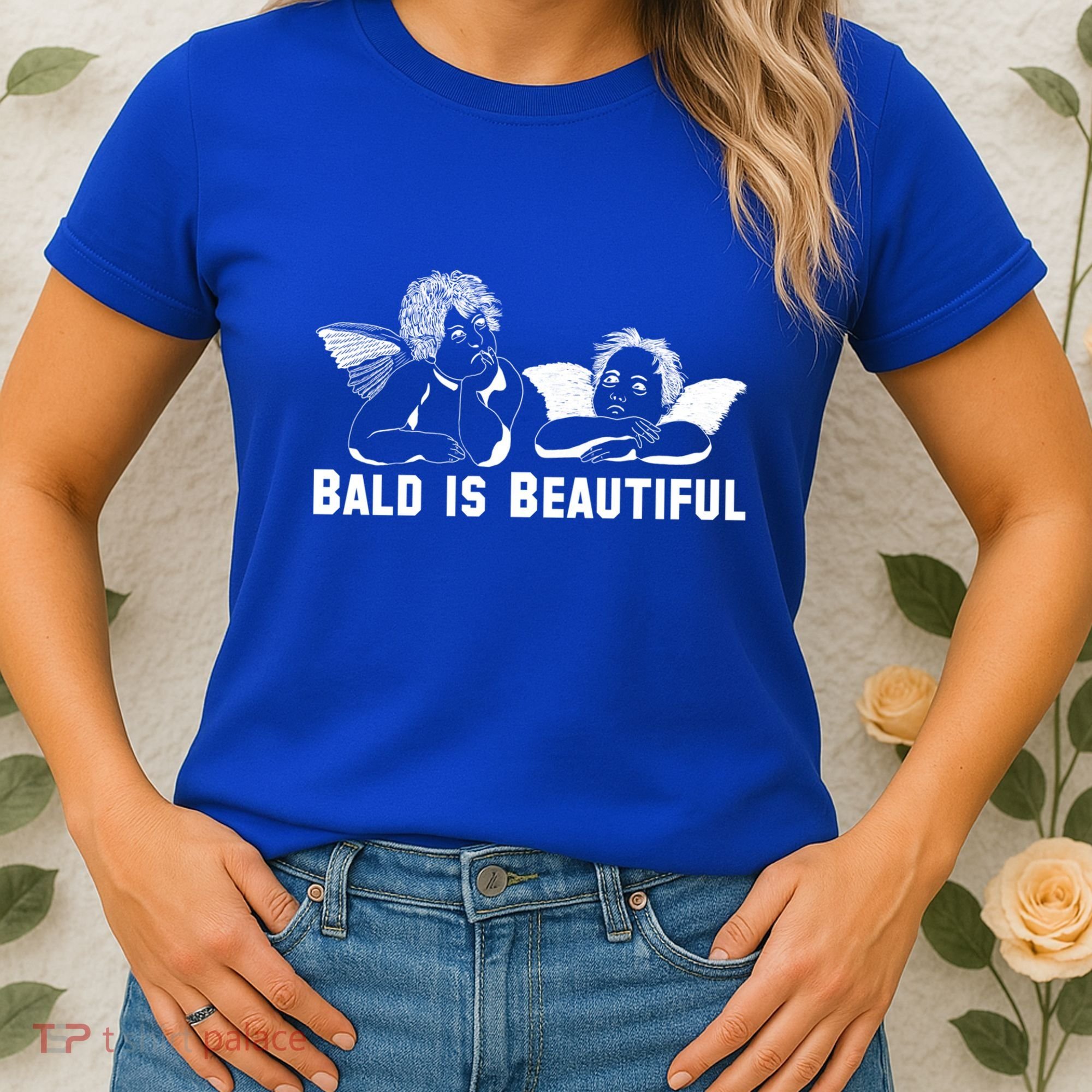 Bald Is Beautiful Angels Black Gift Women's T-Shirt