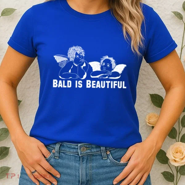 Bald Is Beautiful Angels Black Gift Women's T-Shirt