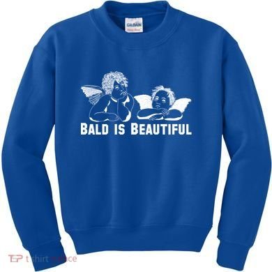 Bald Is Beautiful Angels Black Gift Kids Sweatshirt