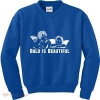 Bald Is Beautiful Angels Black Gift Kids Sweatshirt thumb 0