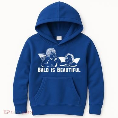 Bald Is Beautiful Angels Black Gift Kids Hoodie