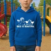 Bald Is Beautiful Angels Black Gift Kids Hoodie thumb 2