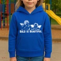 Bald Is Beautiful Angels Black Gift Kids Hoodie thumb 3
