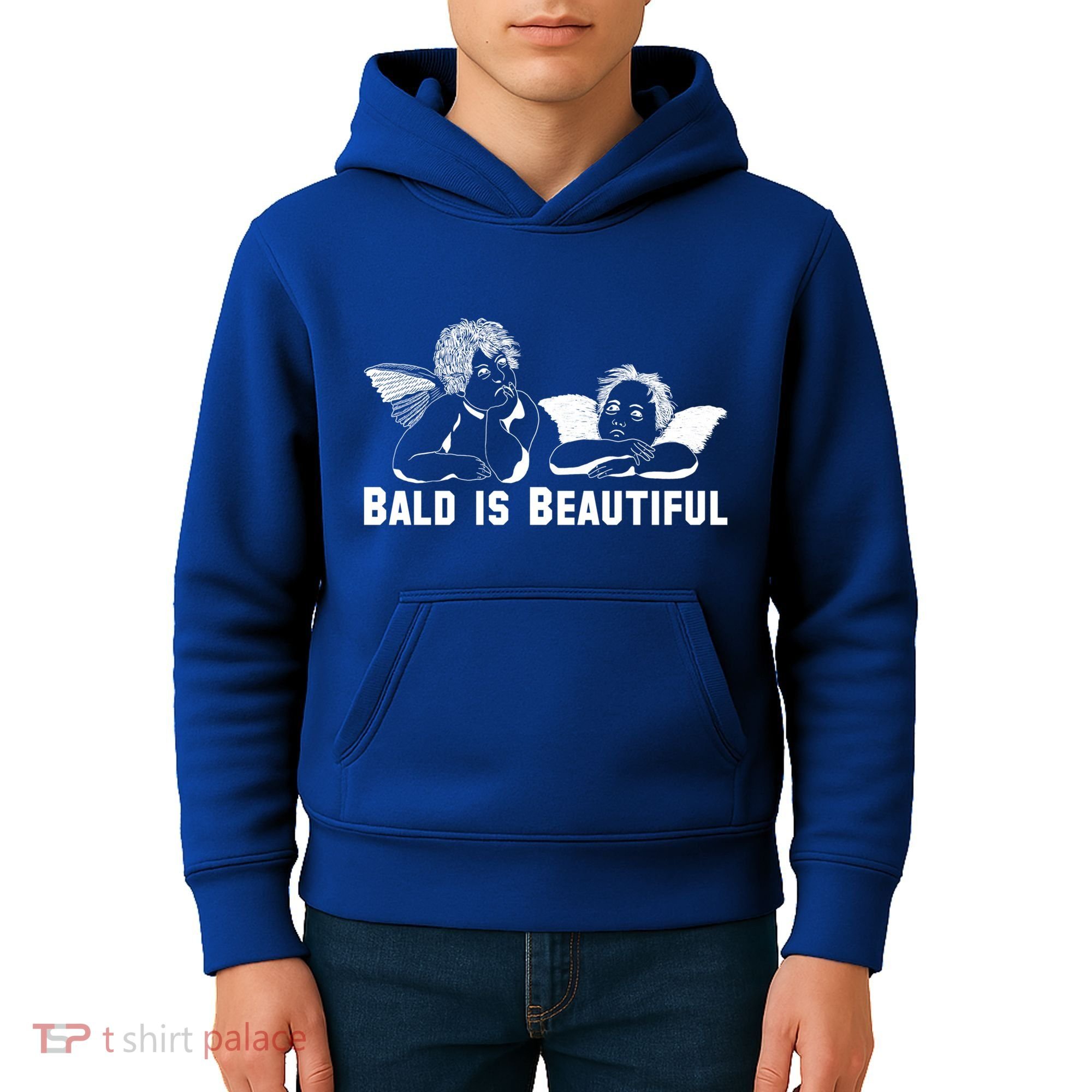 Bald Is Beautiful Angels Black Gift Kids Hoodie