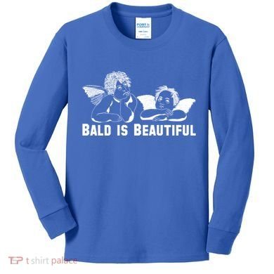 Bald Is Beautiful Angels Black Gift Kids Long Sleeve Shirt