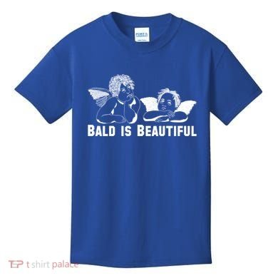 Bald Is Beautiful Angels Black Gift Kids T-Shirt