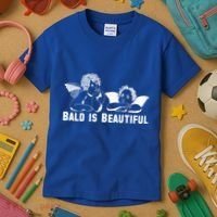 Bald Is Beautiful Angels Black Gift Kids T-Shirt thumb 3