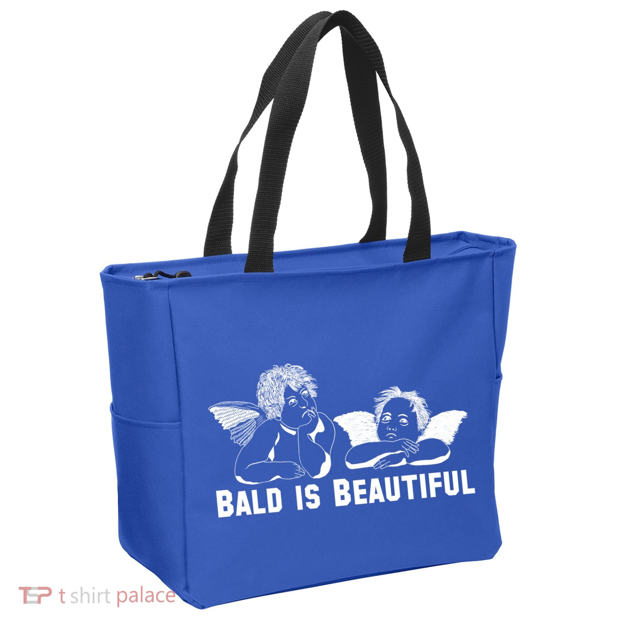 Bald Is Beautiful Angels Black Gift Tote Bag